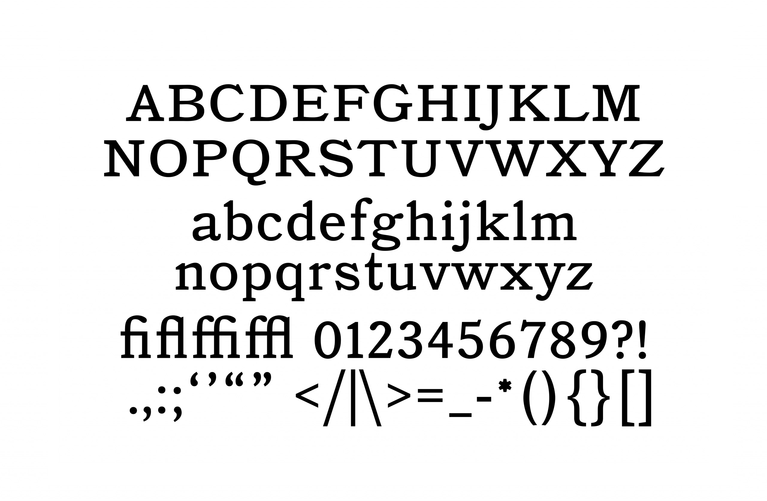 Ethos, Revival typeface based on the original drawings of Old Style Antique No. 7.