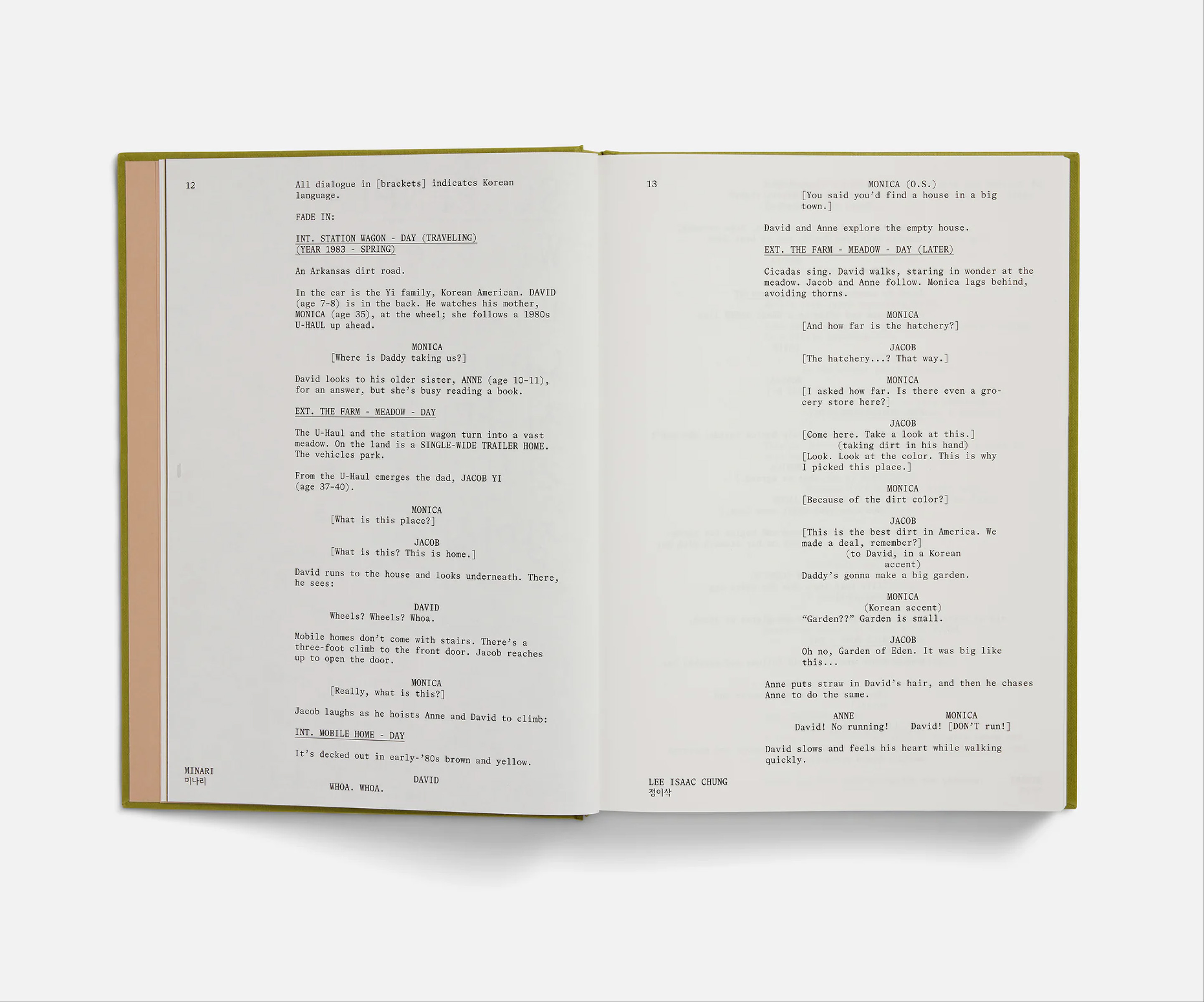 Minari Screenplay Book